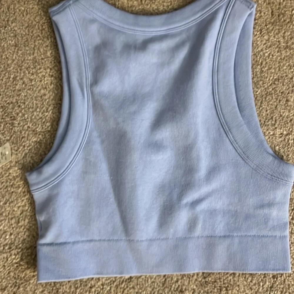 Aerie crop baby blue top tank M NWT - Picture 3 of 4